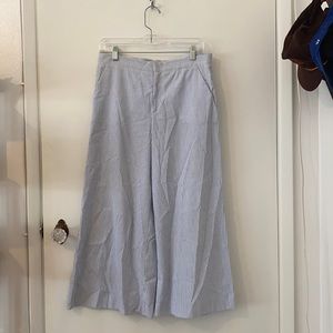 Red Valentino Seersucker Wide Leg Pants